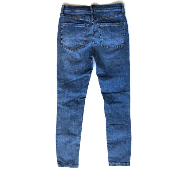 Free People High Rise Busted Knee Skinny Jeans - Picture 3 of 5